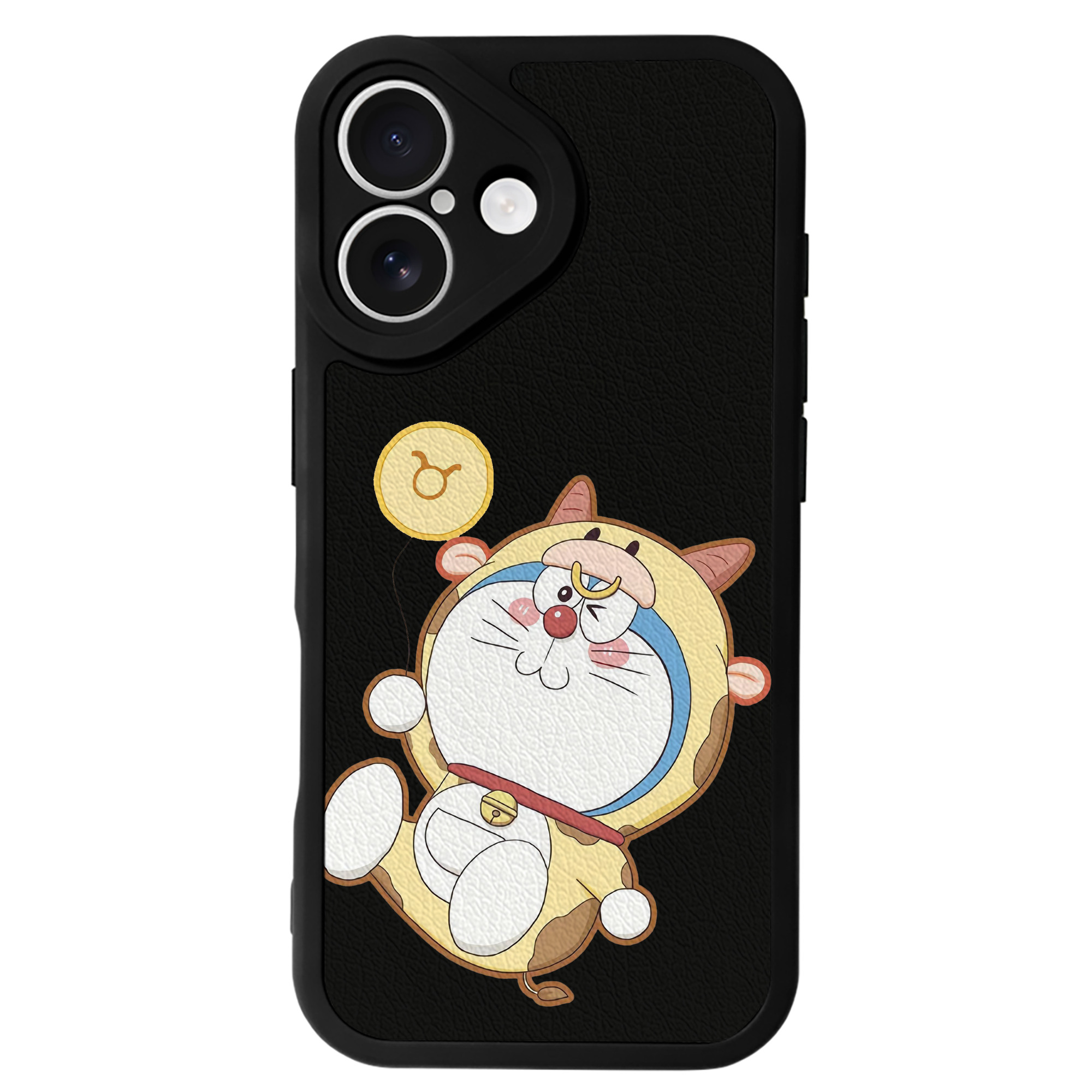（画像用） ドラえもん Doraemon 【iPhone 16シリーズ対応】シリコンスマホケース（レザー調） 材質：シリコン
